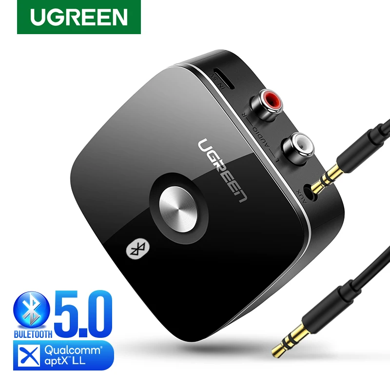 Adaptador sem Fio Música para tv Receptor de Áudio Ugreen Bluetooth Receptor Aptx ll 3.5mm Jack Aux Carro 3.5 Rca 5.0