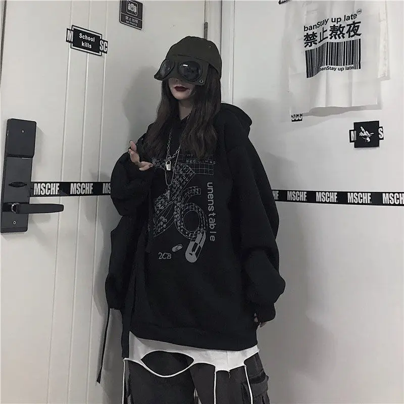 Женская толстовка с капюшоном в стиле хип-хоп Kawaii Ullzang Harajuku корейский Забавный