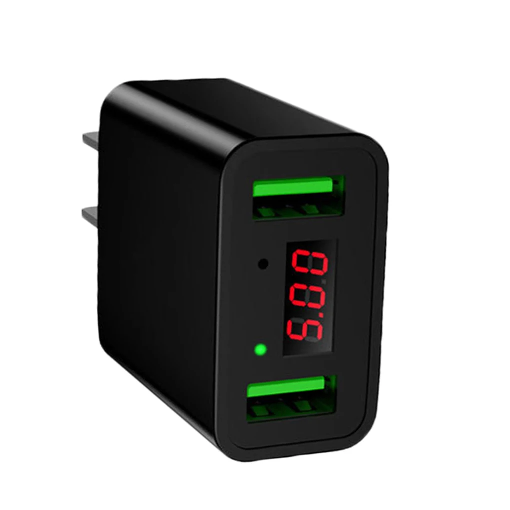 USB зарядное устройство для телефона универсальное 2 порта для мобильного телефона с ЖК-цифровым дисплеем портативное зарядное устройство EU/US Plug