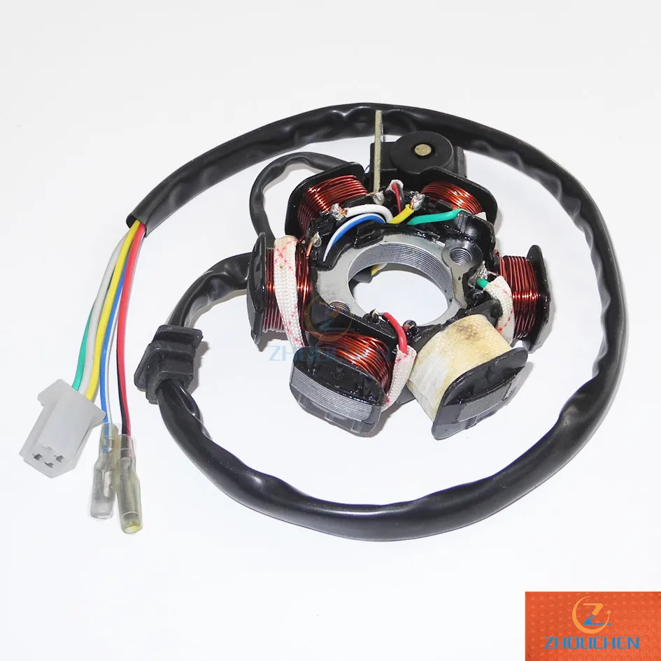 6 катушек 5 Провода статор катушки Магнето для GY6 125cc 150cc(152QMI/157QMJ) двигатель ATV Скутер Электрический запчасти