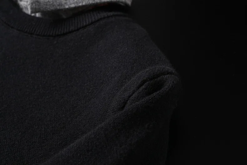 turtleneck sweater men Men Mock Two-Piece Fleece Sweater Winter Thick Knitting Male Geometry Pattern Lapel Long Sleeve Trendy Pullover Knitwear old man sweater