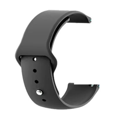 Black 22 мм 20 мм спортивный силиконовый резиновый ремешок для samsung Galaxy Watch Active 46 мм 42 мм наручные часы Correa Amazfit Bip часы браслет - Цвет ремешка: Black
