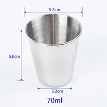 Нержавеющая сталь 30/70/180/320 мл пива Кола для молочных коктейлей чашки для бара Кофе магазин прочный и компактный