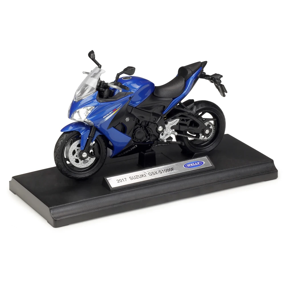 Welly 1/18 1:18 Масштаб YAMAHA MAJESTY YP250DX мотоциклы литье под давлением дисплей модели подарок на день рождения игрушка для мальчиков Дети - Цвет: SUZUKI GSX-S1000