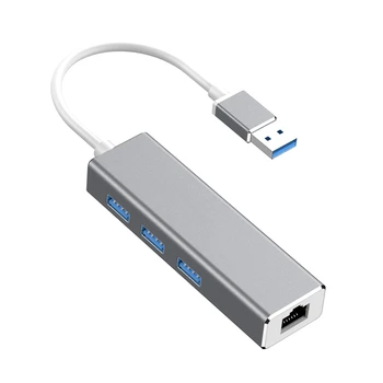 

USB Ethernet USB 3.0 to RJ45 Hub 10/100/1000M Ethernet Adapter Network Card USB Lan for Macbook Windows