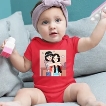 

Baby Clothes Infant Jumpsuit Cartoon Print Girl Tops Outfits Summer Newborn Romper 0-24M Short Sleeve Bodysuit Dropshipping