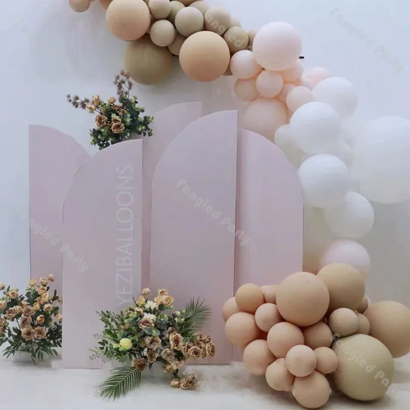 Cha De Bebe Duplo Creme Pessego Damasco Arco Balao Branco Fosco Baloes Guirlanda Casamento Aniversario Genero Revelar Decoracao 81 Pcs