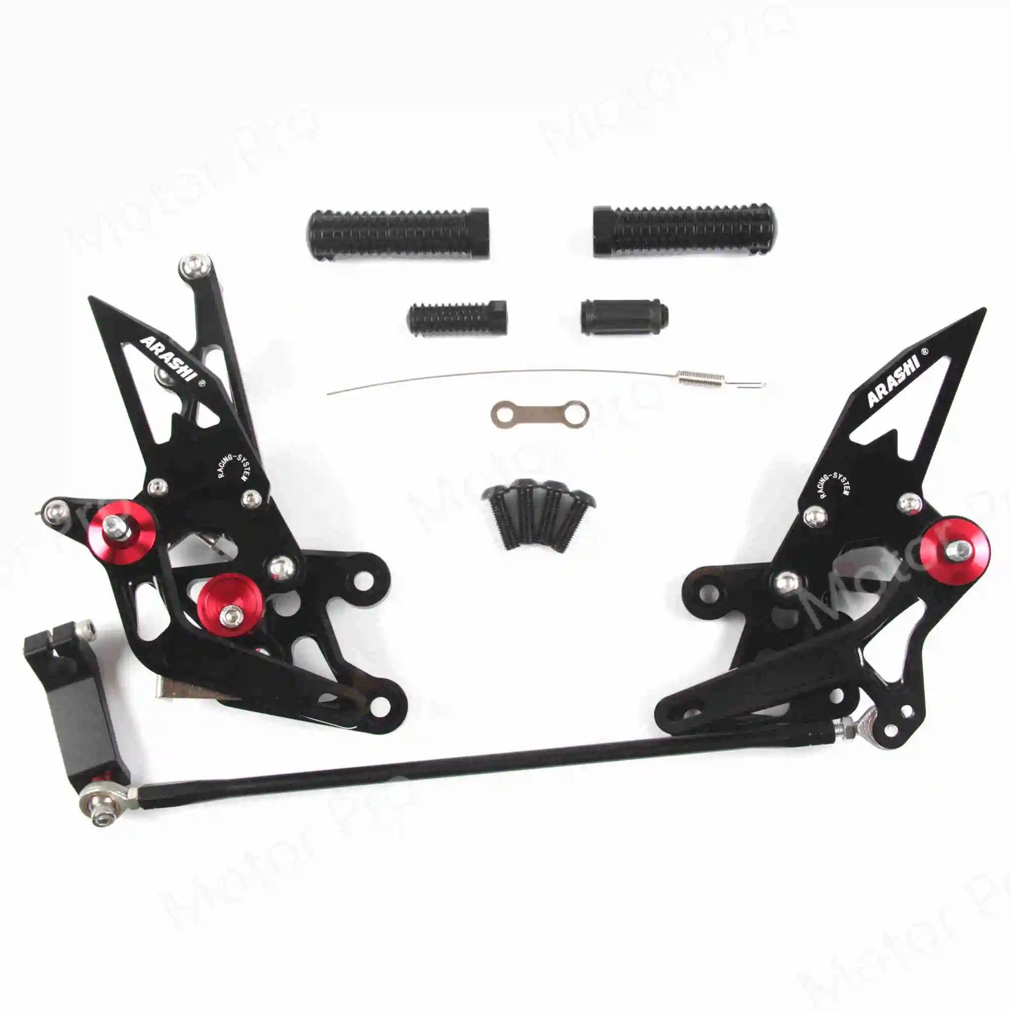 Регулируемые подножки для Yamaha FZ1 2006- Аксессуары для мотоциклов Rearset 2007 2008 2009 2010 2011 2012 2013 FZ8 - Цвет: 2.0 Black