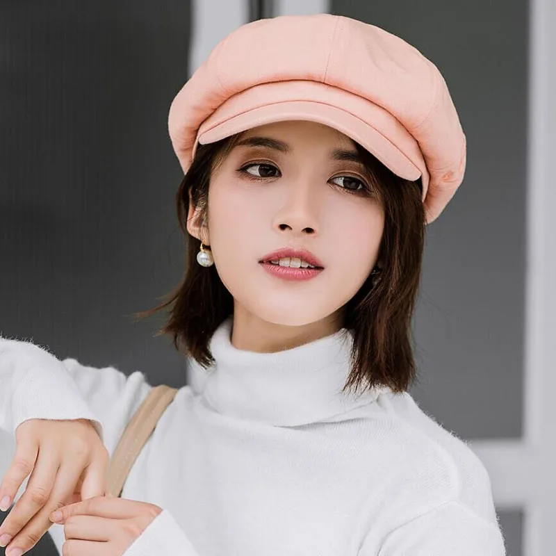 SUOGRY Хлопок Смесь маляр Newsboy шапки женские зимние козырек Casquette Gorras Gavroche элегантные винтажные модные