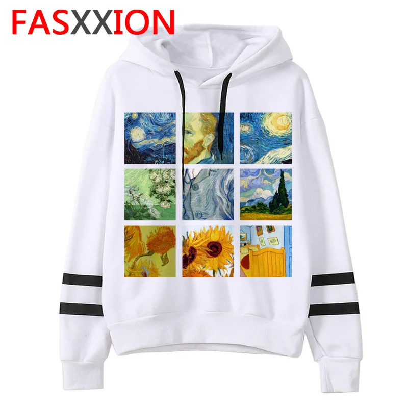 Van Gogh Funny Hoodies Women/man Harajuku Autumn Print Warm Sweatshirts Aesthetic Ullzang 90s Meme