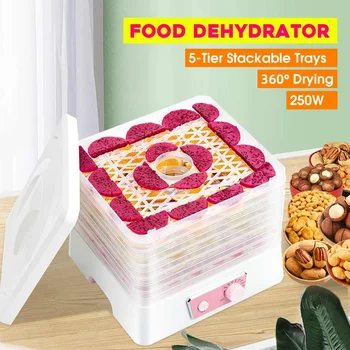 

Dried Fruit Vegetables Herb Meat Machine Household MINI Food Dehydrator Pet Meat Dehydrated 5 Trays Snacks Air Dryer 220V 250W