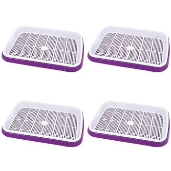 

4 Pcs Double-Layer Seed Germination Seedling Tray Hydroponic Basket Flower Plant Sprouting Tray Box