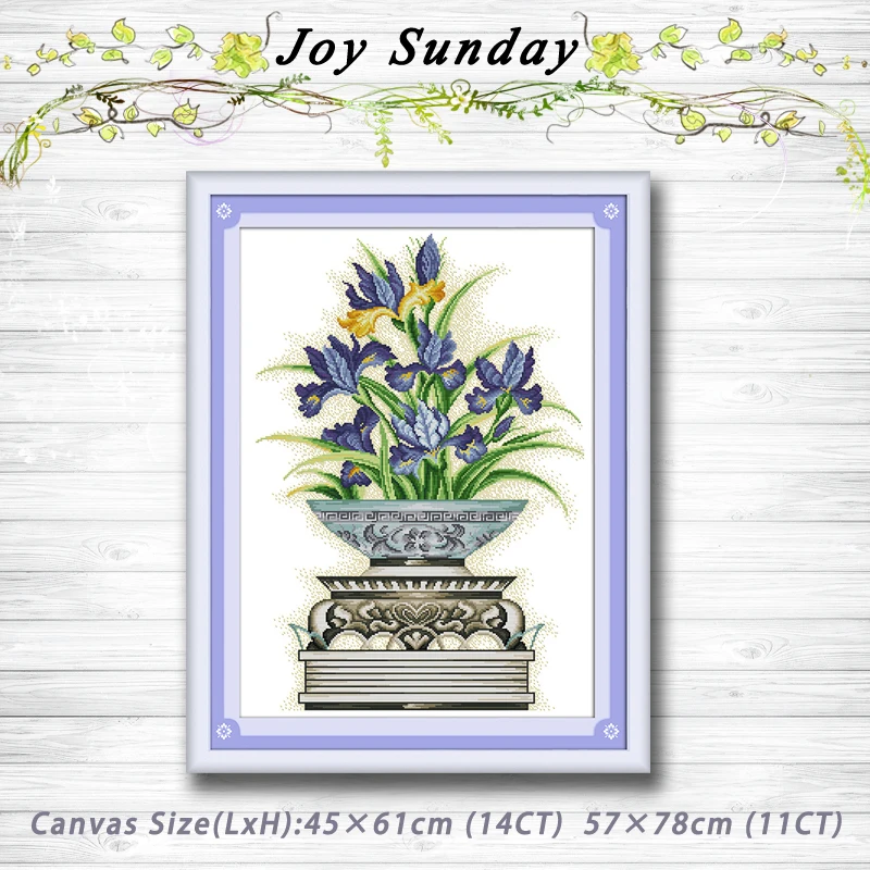 

Flower arrangement pot vase decor Patterns Counted Cross Stitch 11CT 14CT Cross Stitch Sets Embroidery Home Decor Needlework