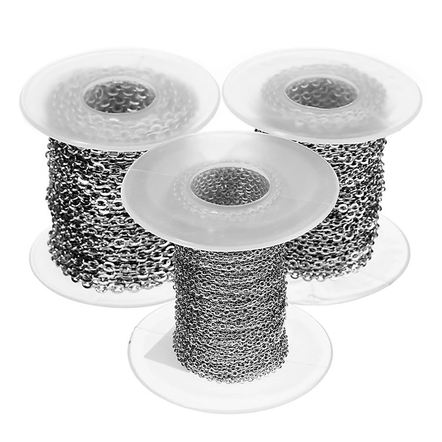 10 ярдов/рулон цепочка подвеска из нержавеющей стали|Ювелирная фурнитура и