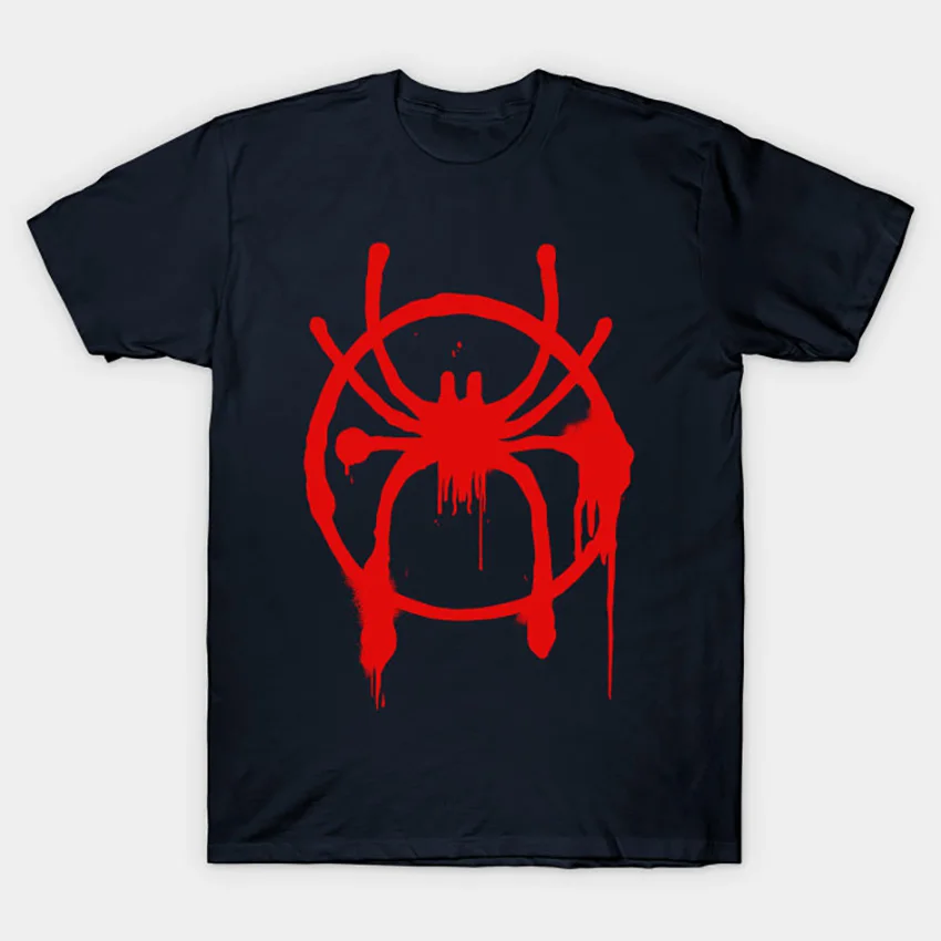 Spider-Man-Into The Spider-Verse-Spray paint logo футболка с рисунком Человека-паука Человек-паук Майлз Моралес спайдергвен