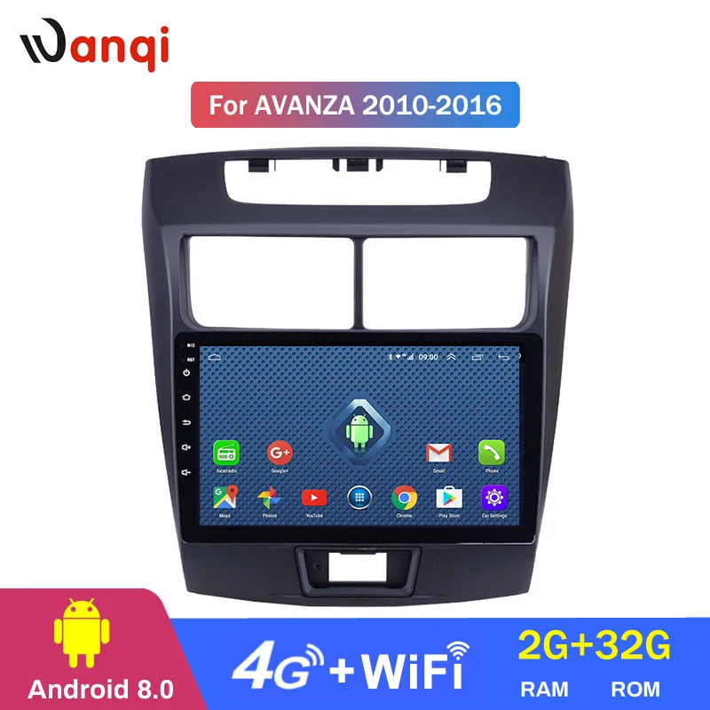 

4G Lte All Netcom 9 inch Android 8.0 car dvd multimedia player For 2010-2016 Toyota Avanza gps navigation system