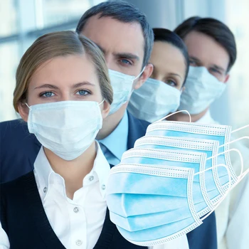 

10pcs/Bag 20pcs/Bag Disposable Adult Mouth Face Masks 3 Layer Anti Dust Non-woven Fabric Masks Safe Breathable Ear Loop Masks