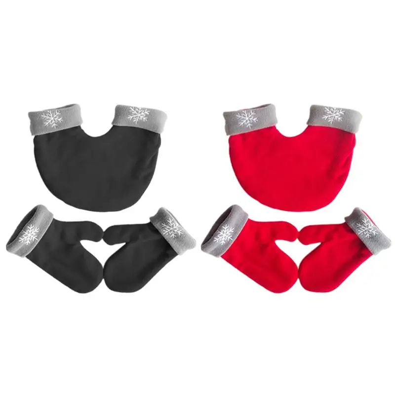 

3pcs/set Couple Gloves Polar Fleece Lovers Winter Thicken Warm Glove 2 Color Sweethearts Christmas Gift Romantic Couples Mittens