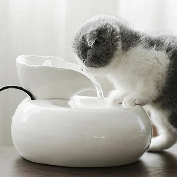 

Cats Filter Automatic Circulating Water Feeder Quiet Smart Drinking Universal Fountain Pet Supplies Easy Clean Dispenser Ceramic