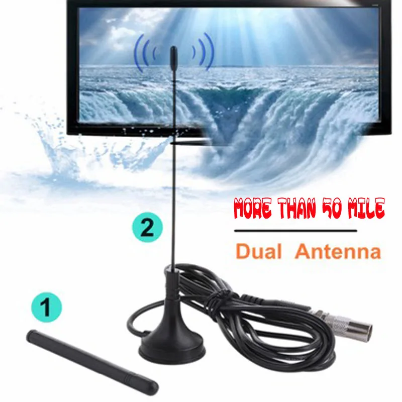 

Indoor TV Antenna Digital HDTV High Gain 25dB Portable DVB-T Freeview Antenna HQClear TV HD DVB-T2 Radio Aerial TDT TV Receptor