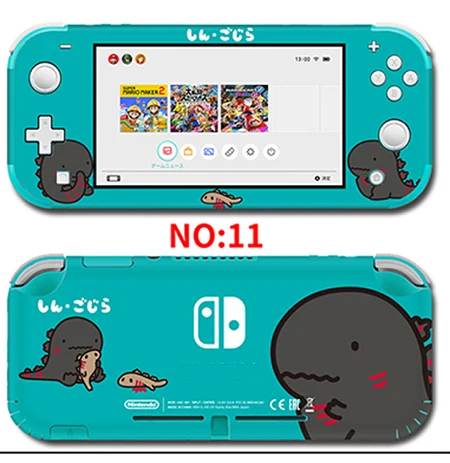 Защитная крышка наклейка виниловая кожа Наклейка для nintendo switch lite консоль Pokeball/SUPER MARIO/Zeld стикер - Цвет: 11Skins