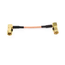 10 шт. РЧ коаксиальный 50ohm прямоугольный RP-SMA/SMA штекер на правый угол RP-SMA/SMA штекер для кабель RG316 разъем(0,05 м-1 м