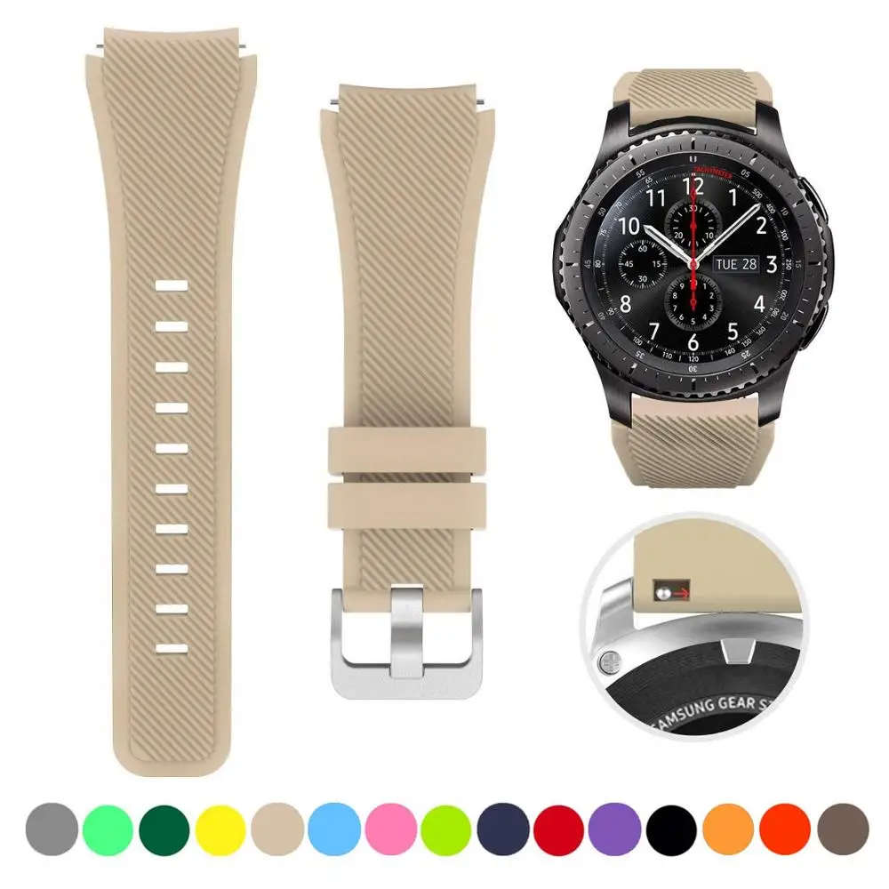 Strap For Samsung Galaxy Watch 4/Classic/46mm/42mm/active 2 Gear s3/S2 silicone bracelet Huawei GT/2/GT2/3 Pro 22/20mm watchband