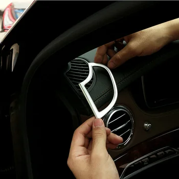 

For Mercedes Benz S Class W222 14-16 Decoration Trim High Quality ABS Chrome 2pcs 2pc 2* Air Vent