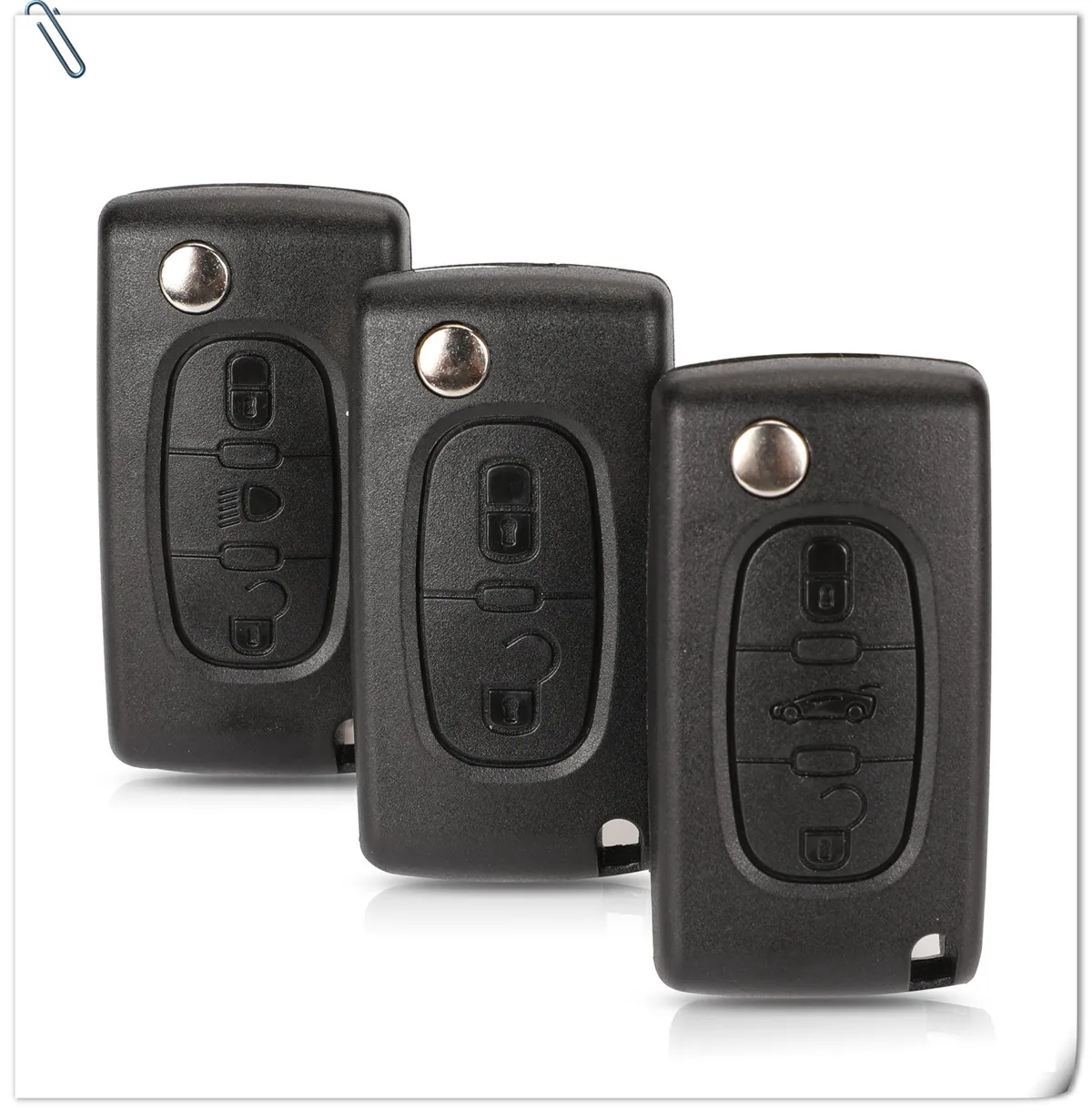 Bilchave 10 шт. 2/3 пуговицы ключи для peugeot 207 307 308 407 607 807 для Citroen C2 C3 C4 C5 C6 Флип Складной Корпус для автомобильного ключа