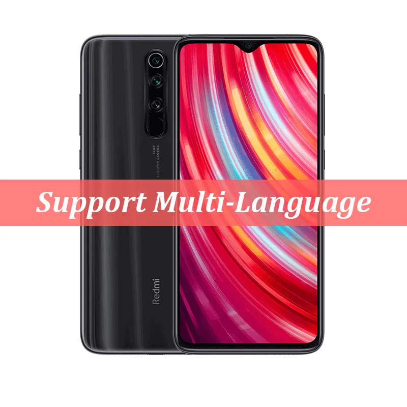 Gray Global ROM Xiaomi Redmi Note 8 Pro 8GB 128GB 64 MP Quad Cameras MTK Helio G90T 6.53'' FHD+ Screen Smartphone 4500mAh 18W QC 3.0 - Color: Gray