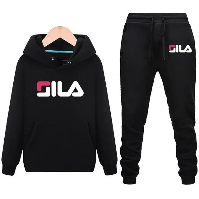 black Mnner Gedruckt Толстовка Hosen Set Mnner Trainingsanzug Толстовка Jogginghose Herbst зима Laufen бег спортивная одежда Anzge - Цвет: black
