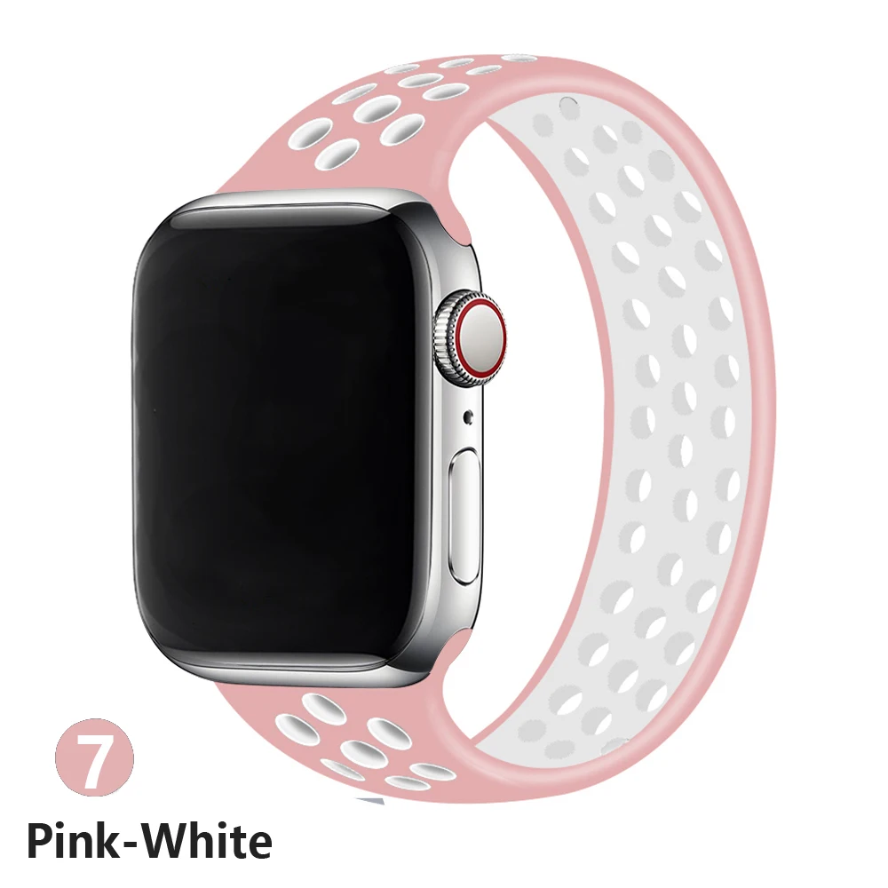 Solo Loop strap For Apple Watch Band 44mm 40mm 38mm 42mm Breathable silicone Elastic Belt bracelet band iWatch Series 3 4 5 SE 6 Solo Loop strap For Apple Watch Band 44mm 40mm 38mm 42mm Breathable silicone Elastic Belt bracelet band iWatch Series 3 4 5 SE 6