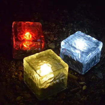

1PC Outdoor Waterproof LED Solar Lawn Glass Light For Courtyard Decoration Colorful Light Solar Garden Lamp Landscape Light