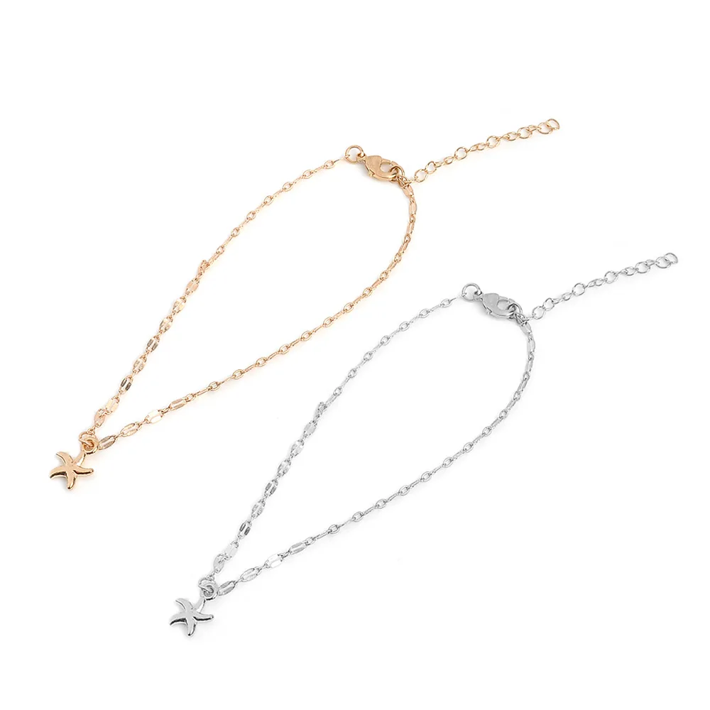 

New Style Accessories Fashion Simple Starfish Beach Chain Anklet Simple Fine Chain Foot Ornaments