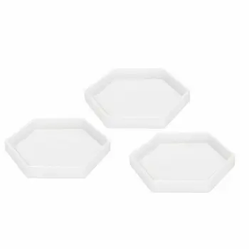 

3 Pack Hexagon Silicone Coaster Molds Silicone Resin Mold, Clear Epoxy Molds For Casting With Resin, Concrete, Cement And Poly