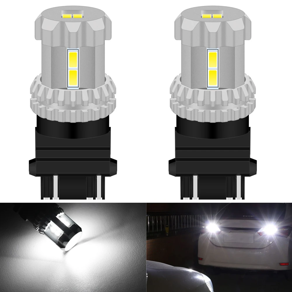 

2x 3157 3156 T25 P27/7W P27W LED Canbus Auto Bulbs for Car Brake Reverse Backup Light DRL Turn Signal Tail Lamp 12V White Amber