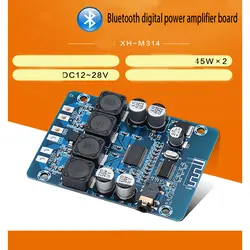 KYYSLB DC12 ~ 28V XH-M314 45 Вт * 2 bluetooth усилитель доска TPA3118 аудио цифровой Мощность Плата усилителя AUX аудио декодер доска