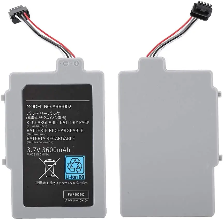 3600mah Replacement Rechargeable Battery Pack For Wii U Gamepad Wii U