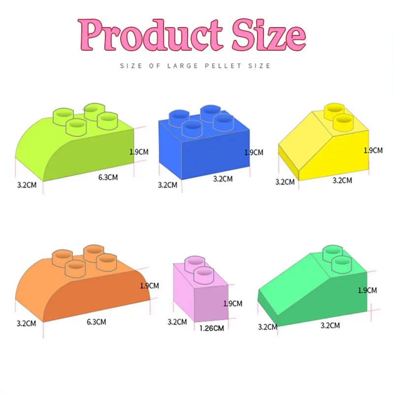 Ved mængde af salg metan Colorful DIY Building Blocks Big Size Brick Bulk Bricks Base Plates  Compatible With Duplo Kids Educational Toys For Children - AliExpress