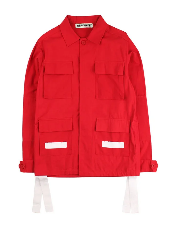 

Europe And America Fashion off whire Red Zebra Crossing Men And Women Coat