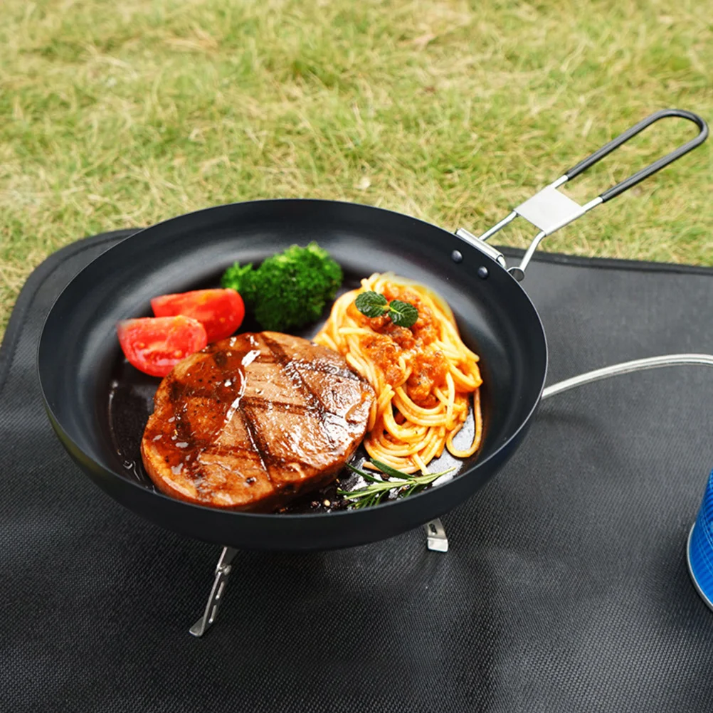 1pc Skillet Cast Iron Pan Non-Stick Pan Outdoor Camping Kitchen Steak Pan 9  Inch Frying Pan Cookware - AliExpress