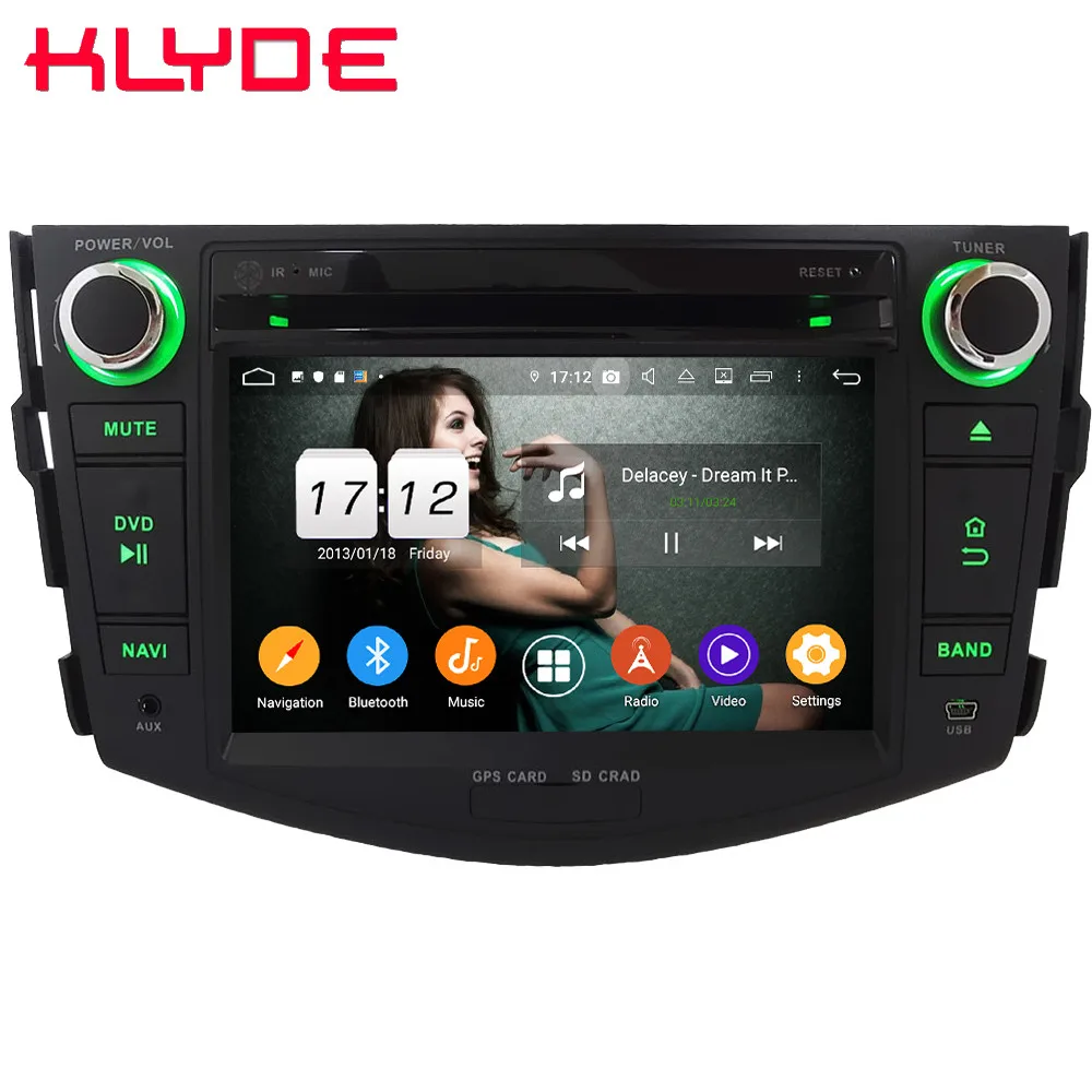 Klyde 4G wifi Android 9 Восьмиядерный 4 Гб ОЗУ 64 Гб ПЗУ DSP BT автомобильный DVD мультимедийный плеер радио gps ГЛОНАСС для Toyota RAV4 2006-2012