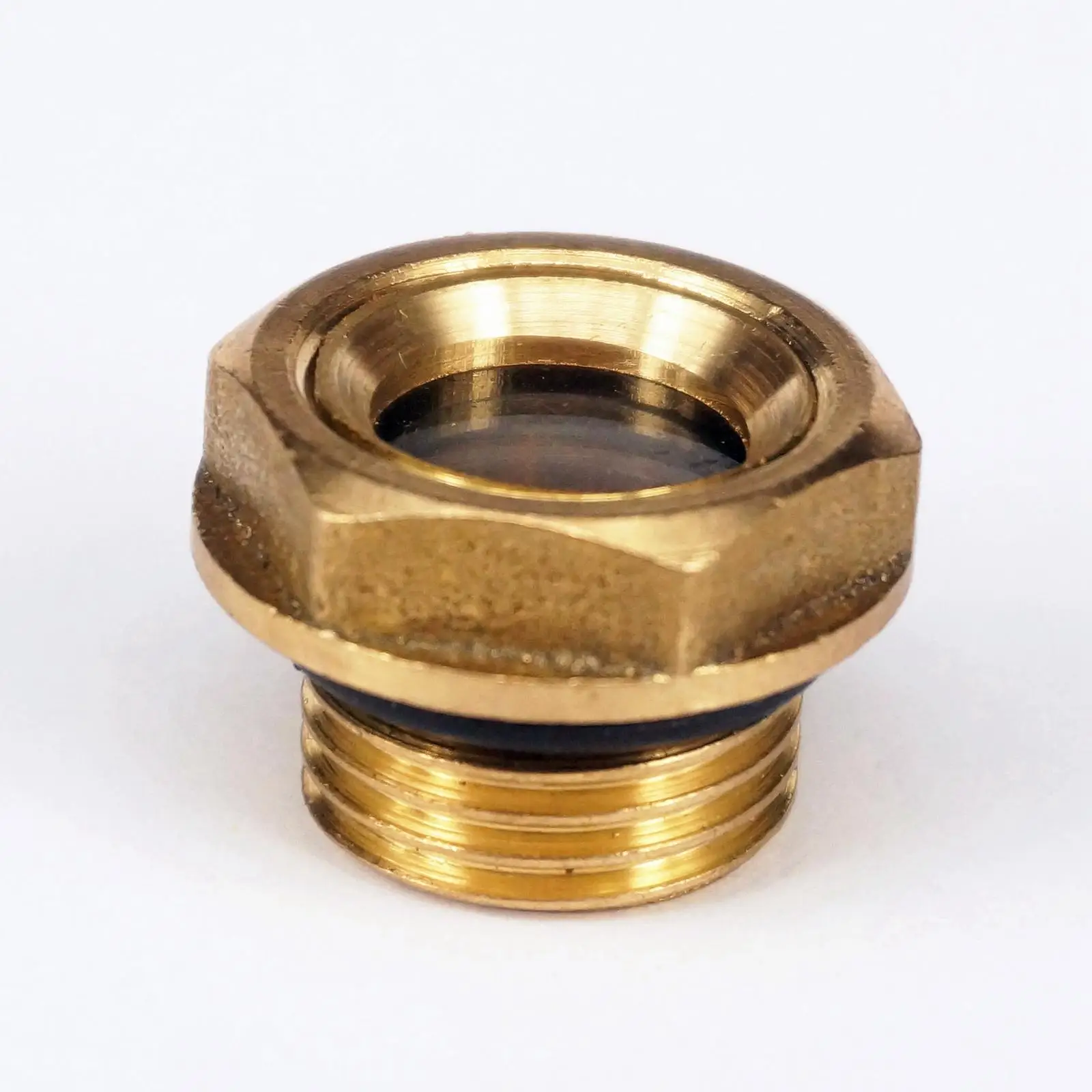 M42x1.5mm Metric Male Brass Oil Level Sight Glass Hex Head For Air Compreesor 