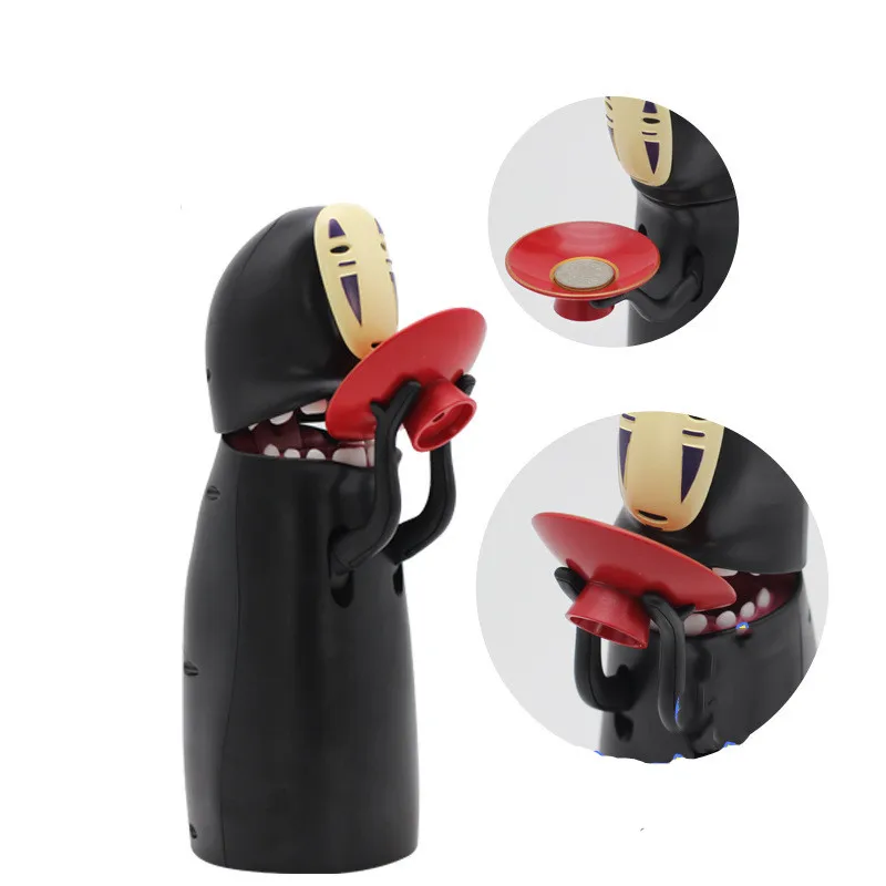  Spirited Away Faceless Man Coin money box Cartoon Anime No Face Man Action Figure Piggy Bank Christ