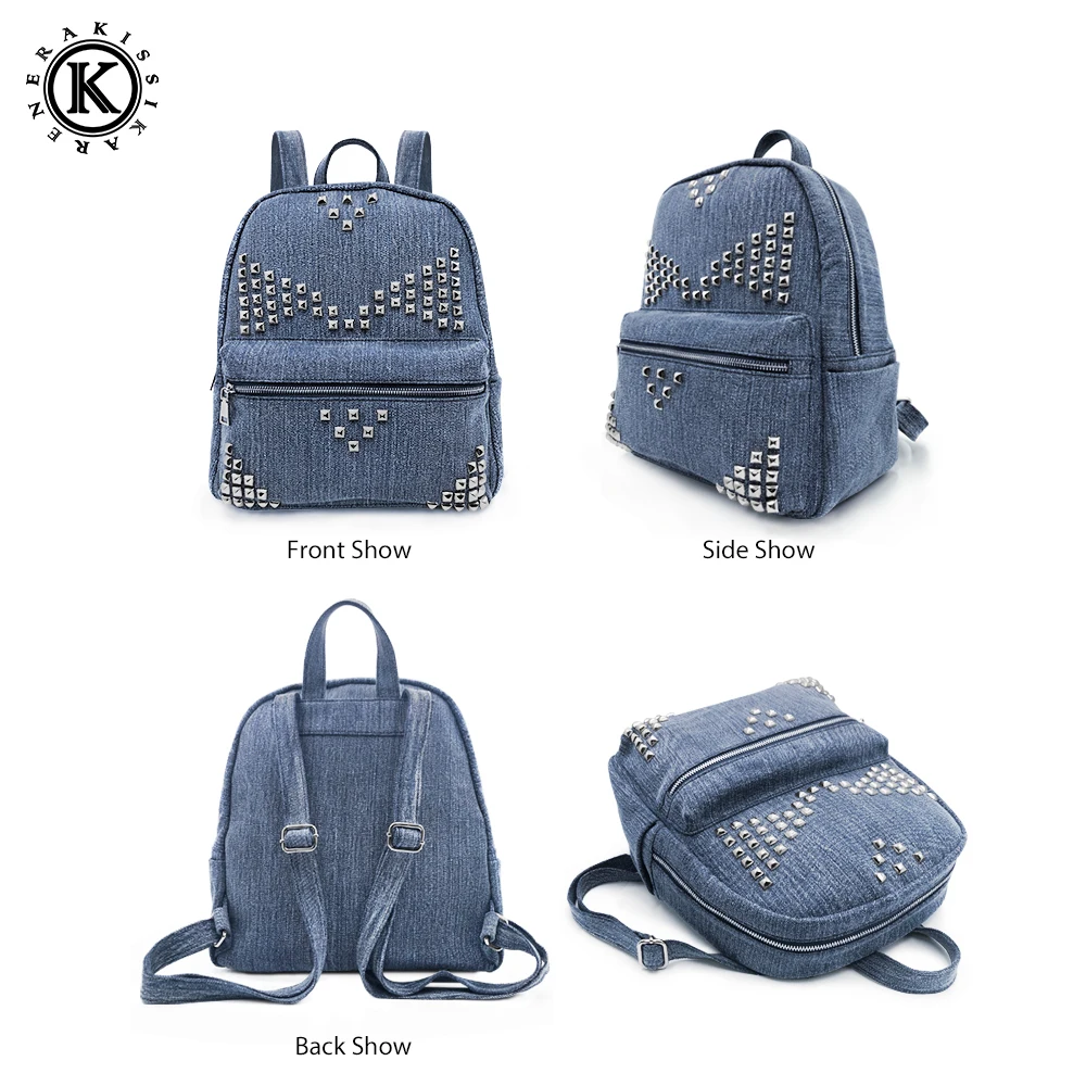 Stylish Denim Backpacks Casual Fashion 