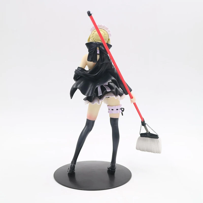 22 см японского аниме Fate Grand Order Saber со шваброй Maid Saber ПВХ фигурка Аниме Фигурки Коллекция Модель игрушки для взрослых кукла