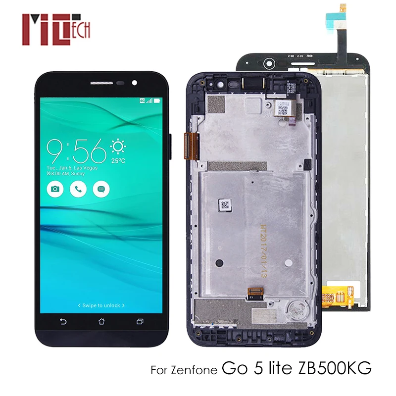 

Original LCD for Asus Zenfone Go ZB500KG X00BD LCD Display Touch Screen Digitizer Assembly with Bezel Frame + Free Tools