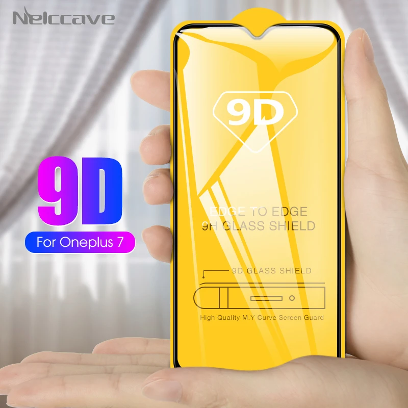 50Pcs 9D Curved Full Coverage Tempered Glass For Oneplus 7 7T 6 6T 5 5T One Plus 1+7 1+7T 1+6 1+6T 1+5T Screen Protector Film | Мобильные