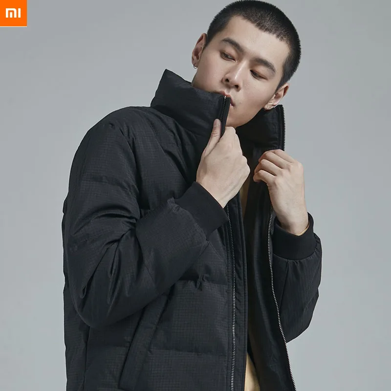 Xiaomi 90 забавный мужской повседневный пуховик с воротником из композитной ткани 90% белый утиный пух 4 класс водоотталкивающий теплый
