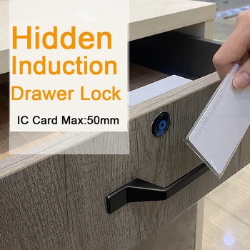 

2Set Drawer Induction Lock Hidden File cabinet Electronic lock Storage Cabinet Wardrobe Door Security Access Card Esay Install